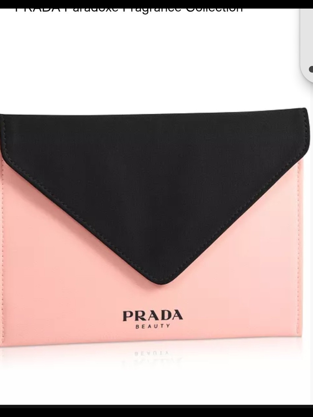 Prada Pink and Black Envelope Pouch With Chain